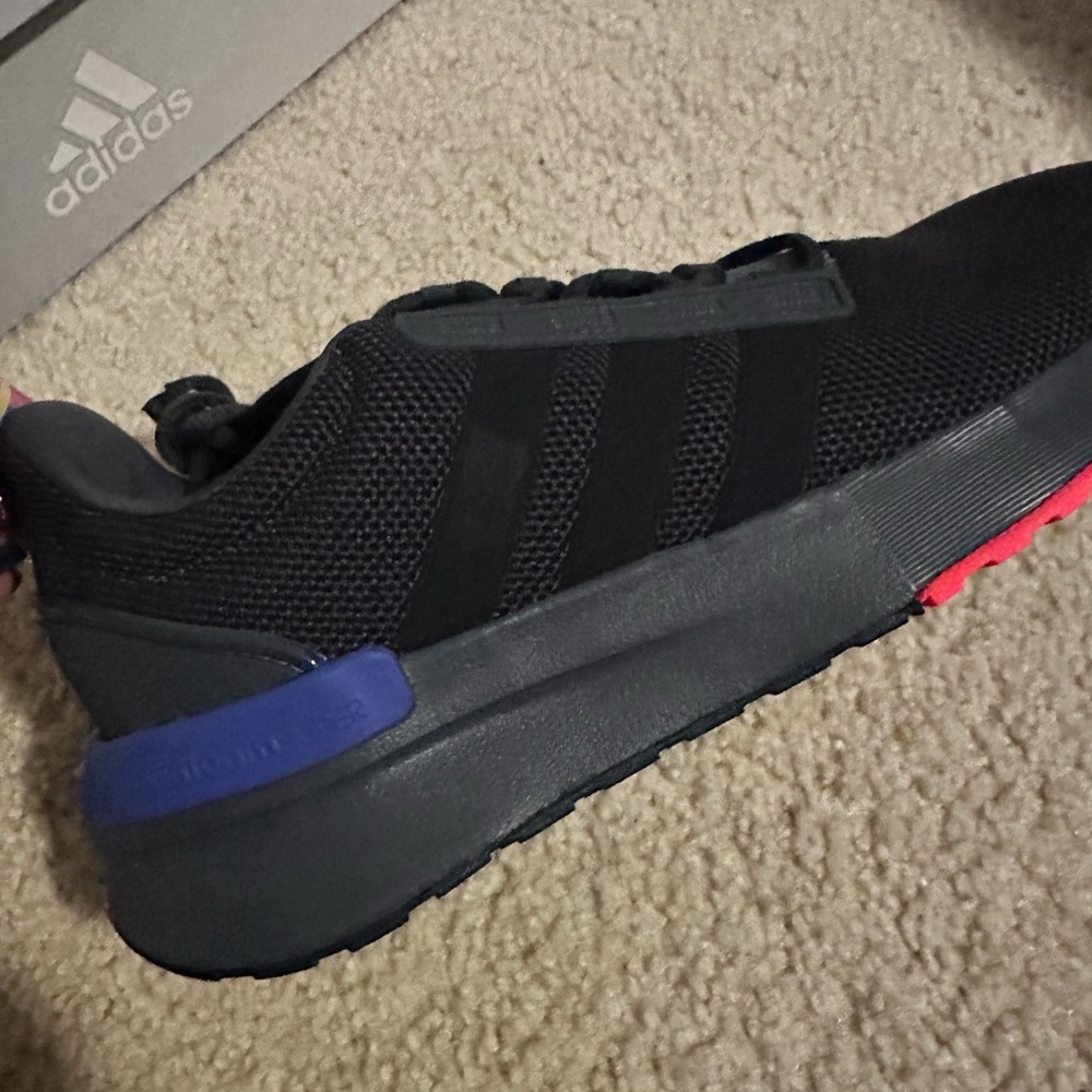 Adidas Men's Black and Blue Sneakers